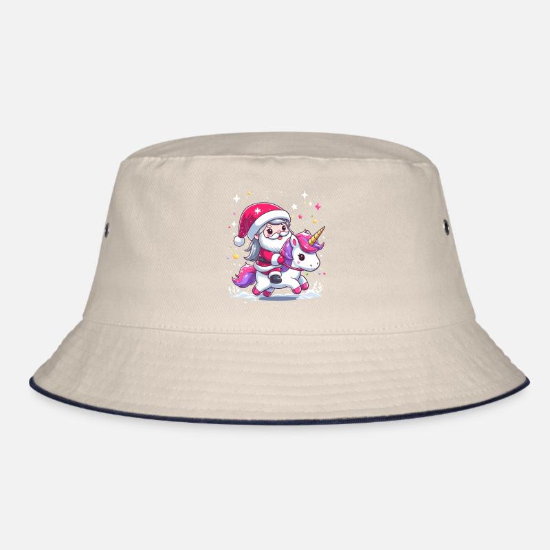 Weihnachtsmann und Einhorn Bucket Hat