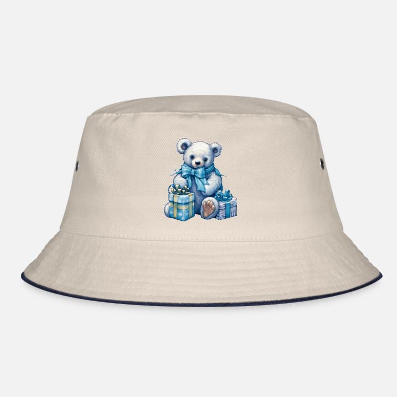 blue teddy 5 Bucket Hat
