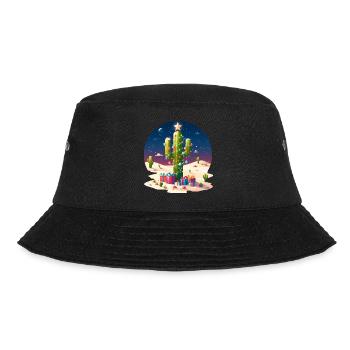 Desert Christmas - cactus, Christmas tree and - Bucket Hat - black - Front - Lela (165cm)
