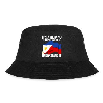 Philippinen - Bucket Hat - Schwarz - Vorne - Lela (165cm)