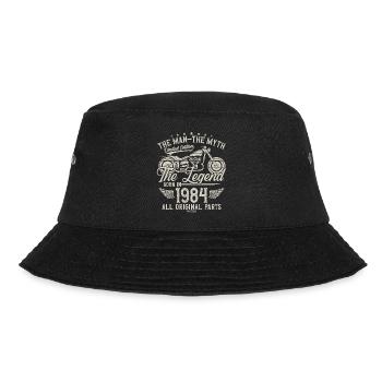 1984 Vintage Man Myth Legend Motorcycle - Bucket Hat - black - Front - Lela (165cm)