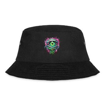 Psychedelic Eye Colorful LSD Drug Trip - Bucket Hat - black - Front - Lela (165cm)
