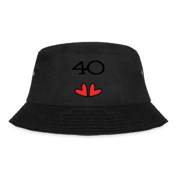 40. 40 YEARS. 40th ANNIVERSARY. 40TH ANNIVERSARY. - Bucket Hat - black - Front - Lela (165cm)