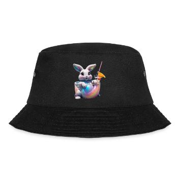Häschen Schlurp - Bucket Hat - Schwarz - Vorne - Lela (165cm)