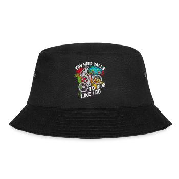 You need courage to ride mountain bike like I do - Bucket Hat - black - Front - Lela (165cm)