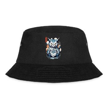 Yokai Cat Ukiyo-E Vintage Streetwear Cat Style - Bucket Hat - black - Front - Lela (165cm)