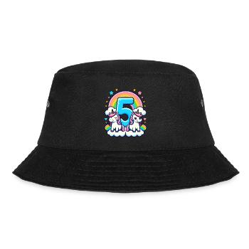 Unicorns for five year old girl - Bucket Hat - black - Front - Lela (165cm)