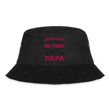 I Have A Secret Daddy Cute Child Pregnancy Man - Bucket Hat - black - Front - Lela (165cm)