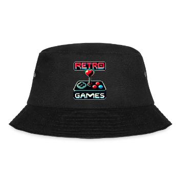 Retro-Spiele Leidenschaft - Bucket Hat - Schwarz - Vorne - Lela (165cm)