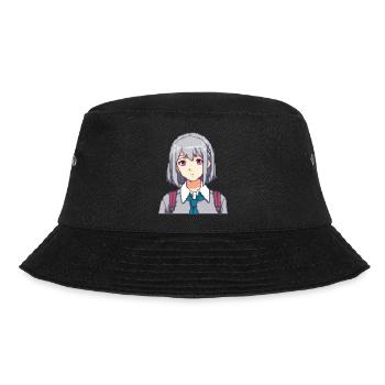 Pixel Schoolgirl Charm - Bucket Hat - black - Front - Lela (165cm)
