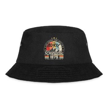 April 1975 Birthday Gift April 1975 April - Bucket Hat - black - Front - Lela (165cm)