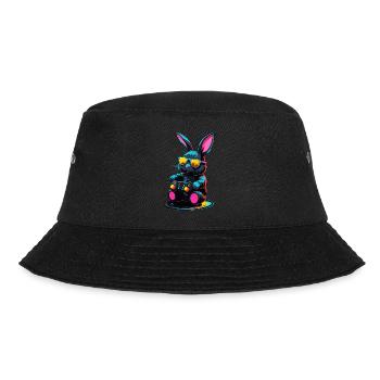 Osterhase Gamer Ikonisches Ostern Gaming - Bucket Hat - Schwarz - Vorne - Lela (165cm)