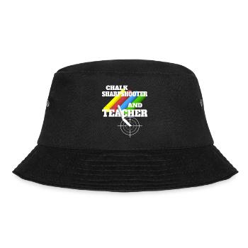 Chalk Sniper and Teacher - Bucket Hat - black - Front - Lela (165cm)