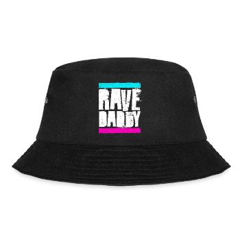 Rave Daddy EDM Techno Musik Raver Party Festival - Bucket Hat - Schwarz - Vorne - Lela (165cm)
