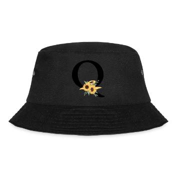 Letter q floral sunflower - Bucket Hat - black - Front - Lela (165cm)