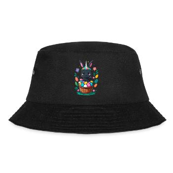 Funny Unicorn Easter Bunny Cute Easter Unicorn - Bucket Hat - black - Front - Lela (165cm)