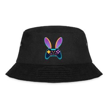 Osterhase Gamer und Gaming Streetwear Osterlook - Bucket Hat - Schwarz - Vorne - Lela (165cm)