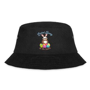 Funny Saying Cute Easter Sloth Lazy - Bucket Hat - black - Front - Lela (165cm)