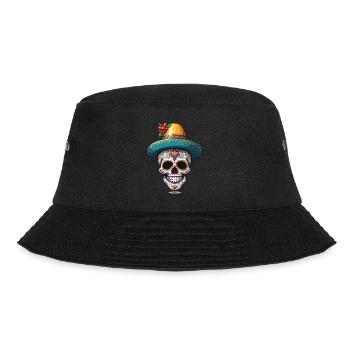 Iconique Sugar Skull Mexico Skull Streetwear - Bob - noir - Devant - Lela (165cm)