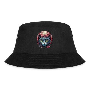 Cool Cat / Funny / Animal / Pet / Crazy - Bucket Hat - black - Front - Lela (165cm)
