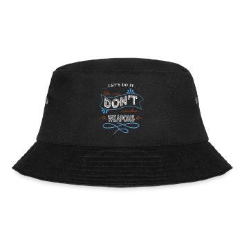 Bday Flower Power Bird Birthday Present Idea Gift - Bucket Hat - black - Front - Lela (165cm)