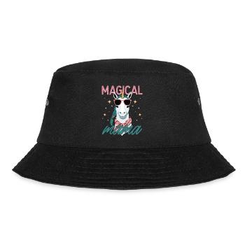 Magical Mom Stylish Unicorn Wife Funny Mom - Bucket Hat - black - Front - Lela (165cm)