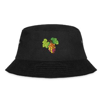 Weintrauben Frucht - Bucket Hat - Schwarz - Vorne - Lela (165cm)