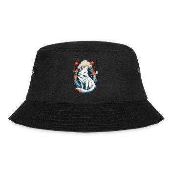 Ukiyo-E Art Style Japanese Kitsune Fox - Bucket Hat - black - Front - Lela (165cm)