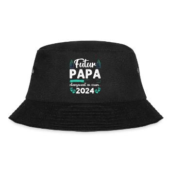 Futur papa 2024 annonce naissance cadeau pour père - Bob - noir - Devant - Lela (165cm)