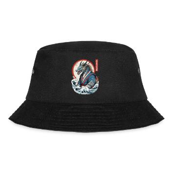 Dragon Anime Fan Japanese Style Vintage - Bucket Hat - black - Front - Lela (165cm)