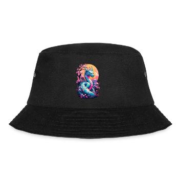Dragon Anime Fan Japanese Dragon Vintage - Bucket Hat - black - Front - Lela (165cm)