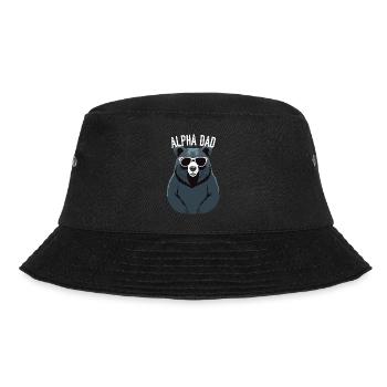 Alpha Dad Lustiger Vater Perfekter Style - Bucket Hat - Schwarz - Vorne - Lela (165cm)