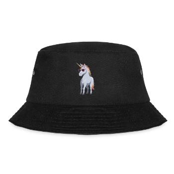 Papa Einhorn Lustiges Vatertag Design - Bucket Hat - Schwarz - Vorne - Lela (165cm)