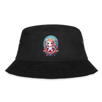 Unique Birthday Cute Unicorn Design - Bucket Hat - black - Front - Lela (165cm)