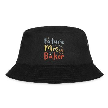 Frau Bäcker Vintage Look - Bucket Hat - Schwarz - Vorne - Lela (165cm)