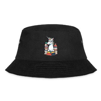 Einhorn Fantasie Geschichten Süßer Bücherwurm - Bucket Hat - Schwarz - Vorne - Lela (165cm)