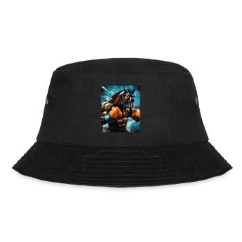 Pferd Boxer Boxen - Bucket Hat - Schwarz - Vorne - Lela (165cm)