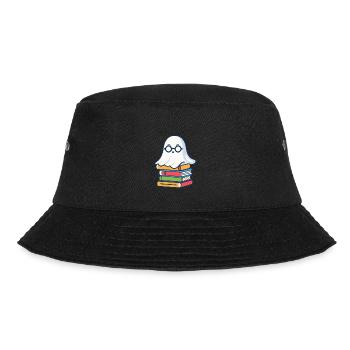 Buchliebhaber Stil Lesendes Halloween Gespenst - Bucket Hat - Schwarz - Vorne - Lela (165cm)