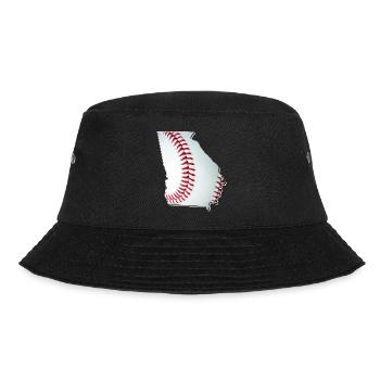 Georgia (USA) | echter Baseball | Landkarte - Bucket Hat - Schwarz - Vorne - Lela (165cm)