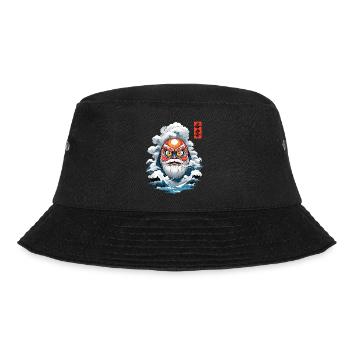 Japanischer Daruma Ästhetik Vintage Yokai - Bucket Hat - Schwarz - Vorne - Lela (165cm)