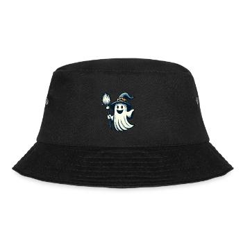 Lustige Hexengeist Hexenbesen Vintage Kunststil - Bucket Hat - Schwarz - Vorne - Lela (165cm)
