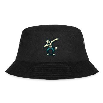 Dabbender Werwolf Lustiges Dabbing Design - Bucket Hat - Schwarz - Vorne - Lela (165cm)