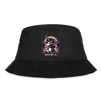DEATH METAL UNICORN - Bucket Hat - Schwarz - Vorne - Lela (165cm)