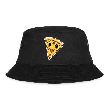 Pizzastück Pizzeria - Bucket Hat - Schwarz - Vorne - Lela (165cm)