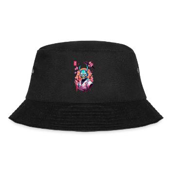 Oni Samouraï Vaporwave Esthétique Japon Culture - Bob - noir - Devant - Lela (165cm)