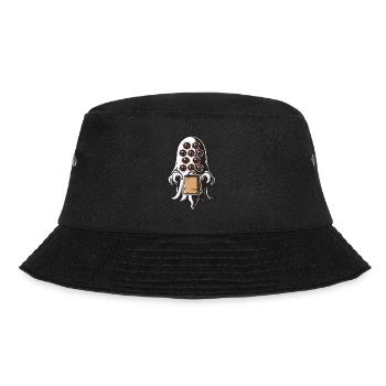 Gespenstische Party Lustiges Halloween Streetwear - Bucket Hat - Schwarz - Vorne - Lela (165cm)