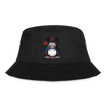 Japanischer Daruma Aesthetic Yokai Vintage Design - Bucket Hat - Schwarz - Vorne - Lela (165cm)