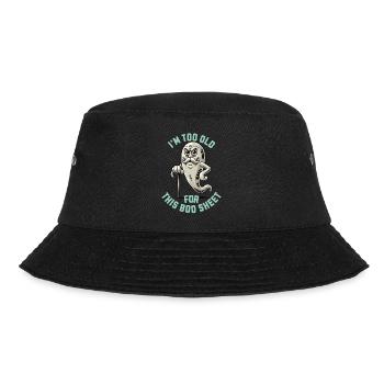 Boo Sheet Ghost Funny Saying Design - Bucket Hat - black - Front - Lela (165cm)