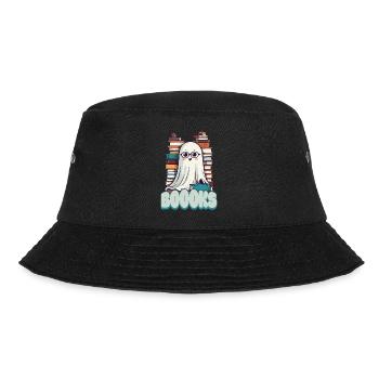 Cute Book Lover Ghost - Bucket Hat - black - Front - Lela (165cm)