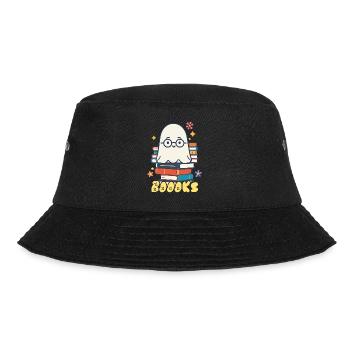 Cute Book Lover Ghost - Bucket Hat - black - Front - Lela (165cm)
